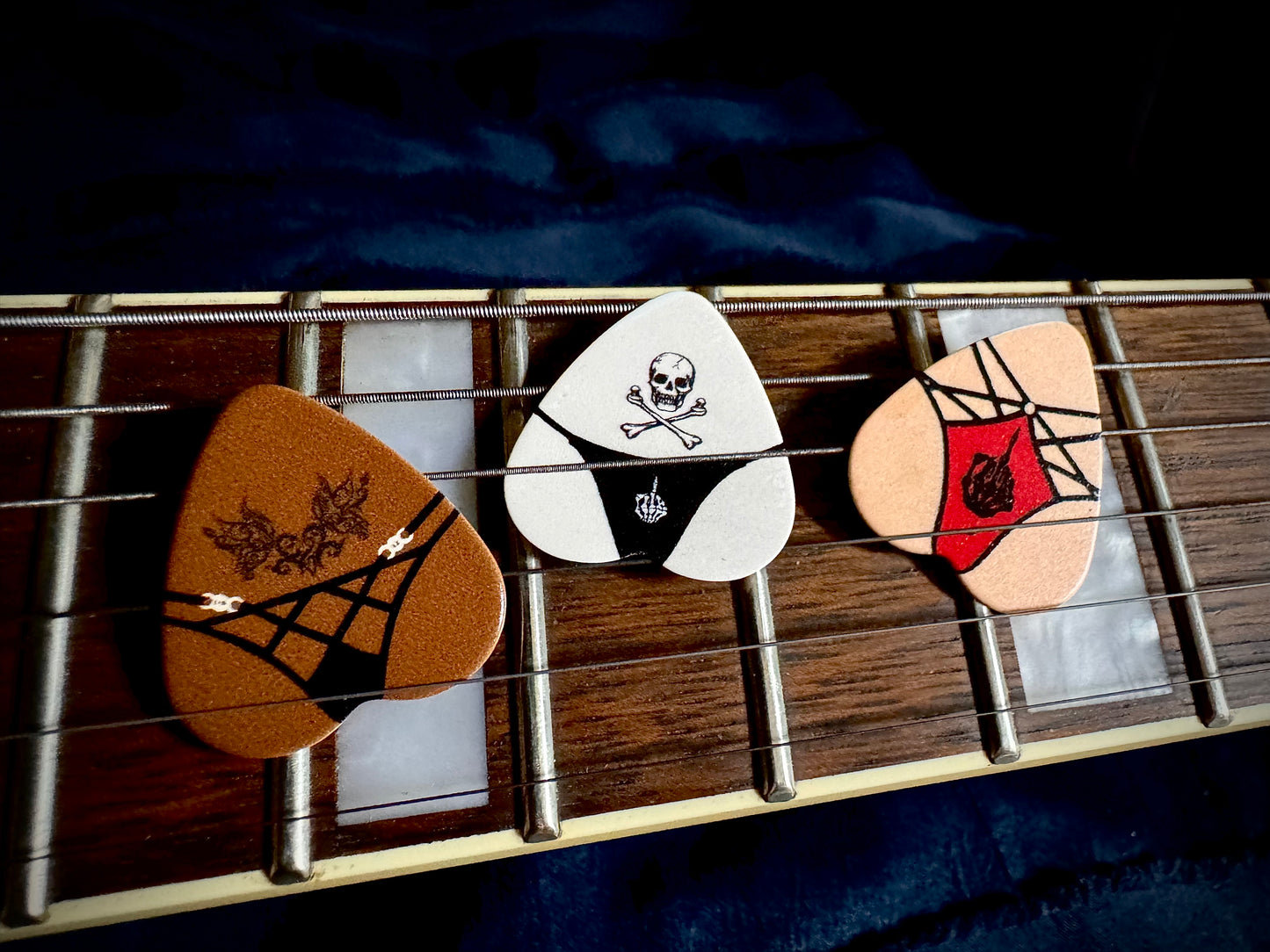 Booty Picks - Skull print - Variety 3 Pack - Guitar Picks